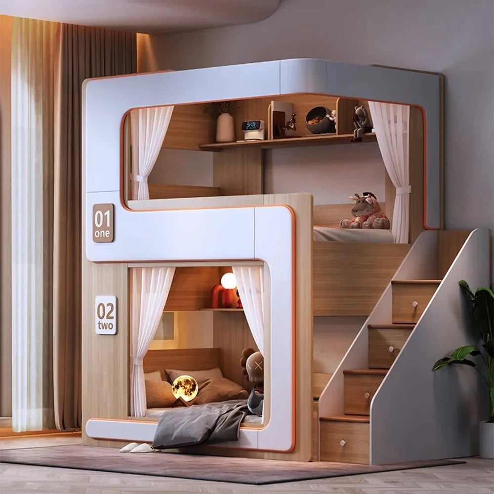 Kids Twin Bunk Bed