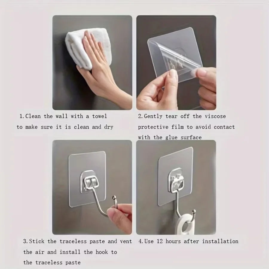 Transparent Adhesive Hooks
