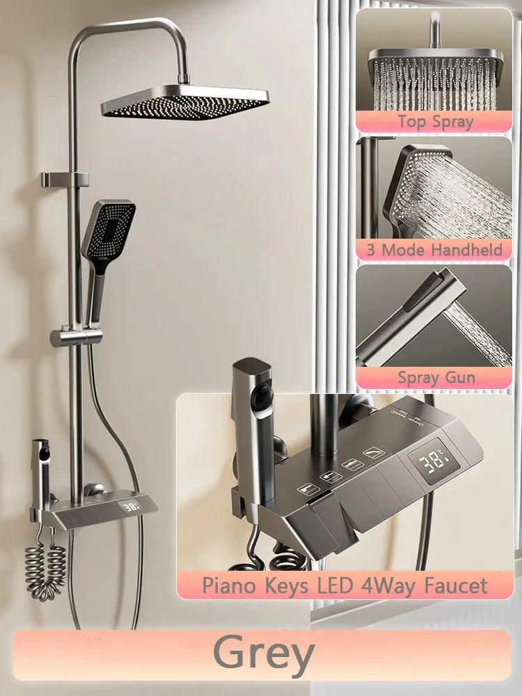 LED Display Shower Set