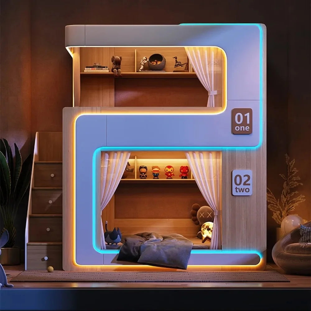 Kids Twin Bunk Bed